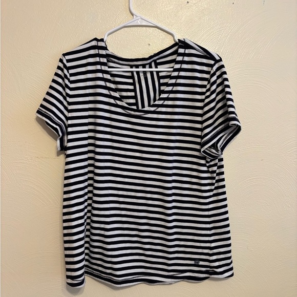 Talbots Tops - Talbots Classic Black and White Striped Tee